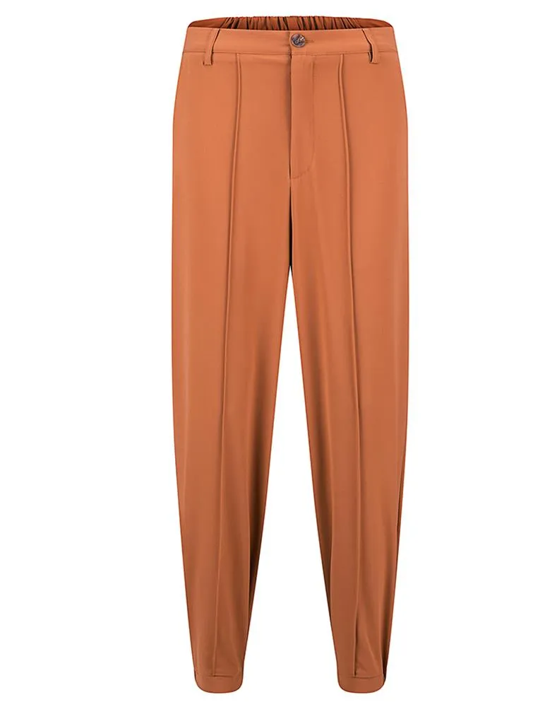 Pintuck Straight Leg Pants