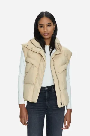 Pistola Joss Quilted Puffer Vest Warm Sand