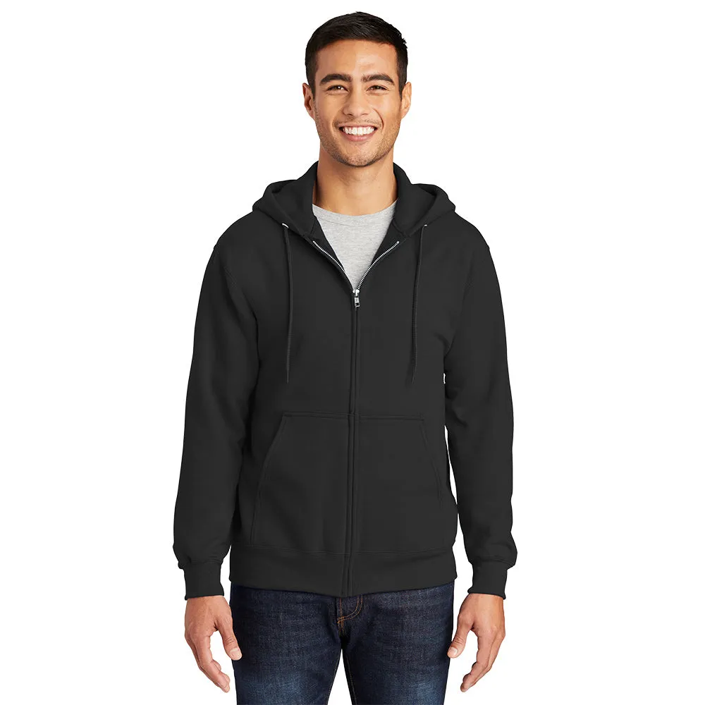 Port & Company® Essential Fleece Full-Zip Hooded Sweatshirt - Jet Black