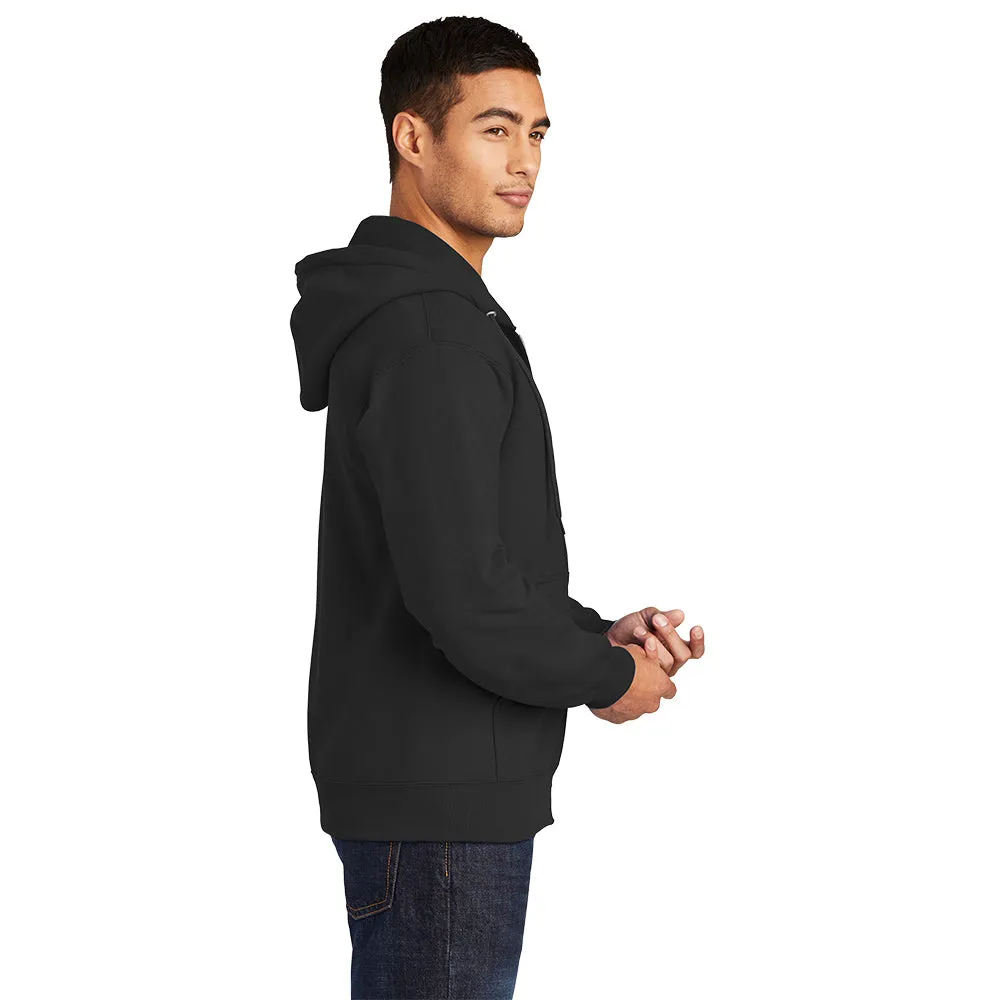 Port & Company® Essential Fleece Full-Zip Hooded Sweatshirt - Jet Black