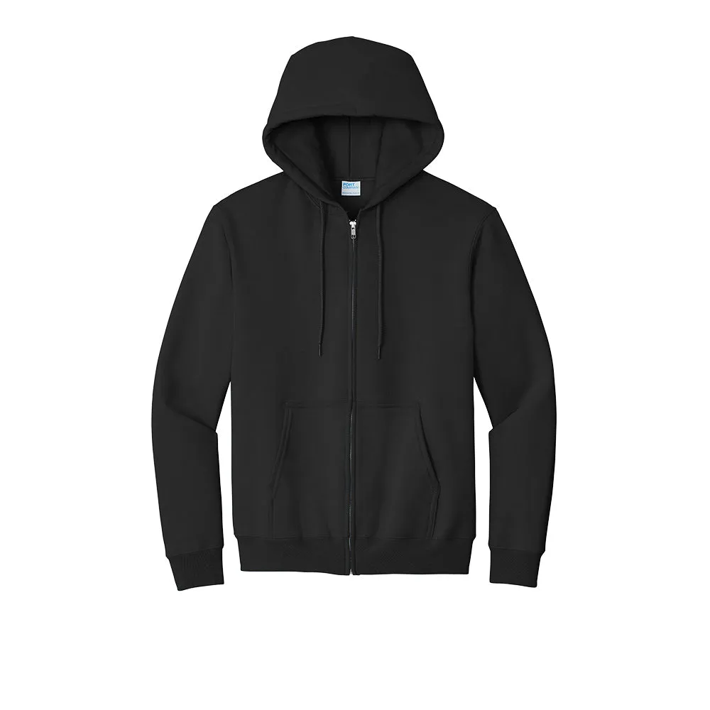 Port & Company® Essential Fleece Full-Zip Hooded Sweatshirt - Jet Black