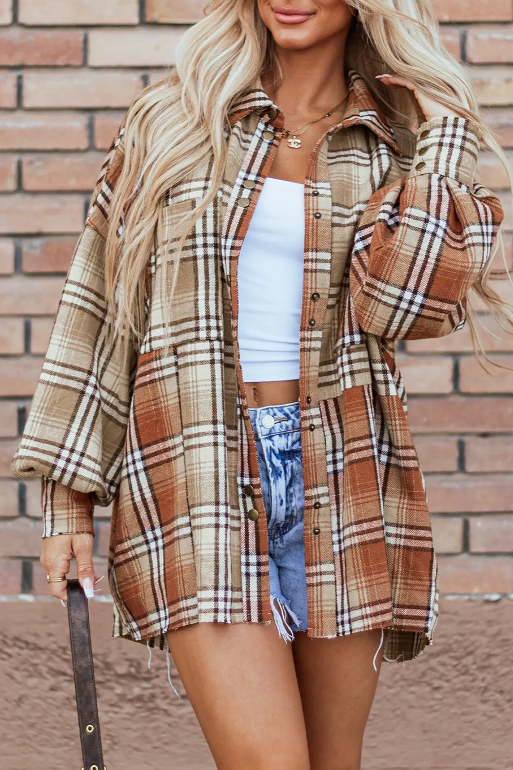 Reece Plaid Snap Down Shacket