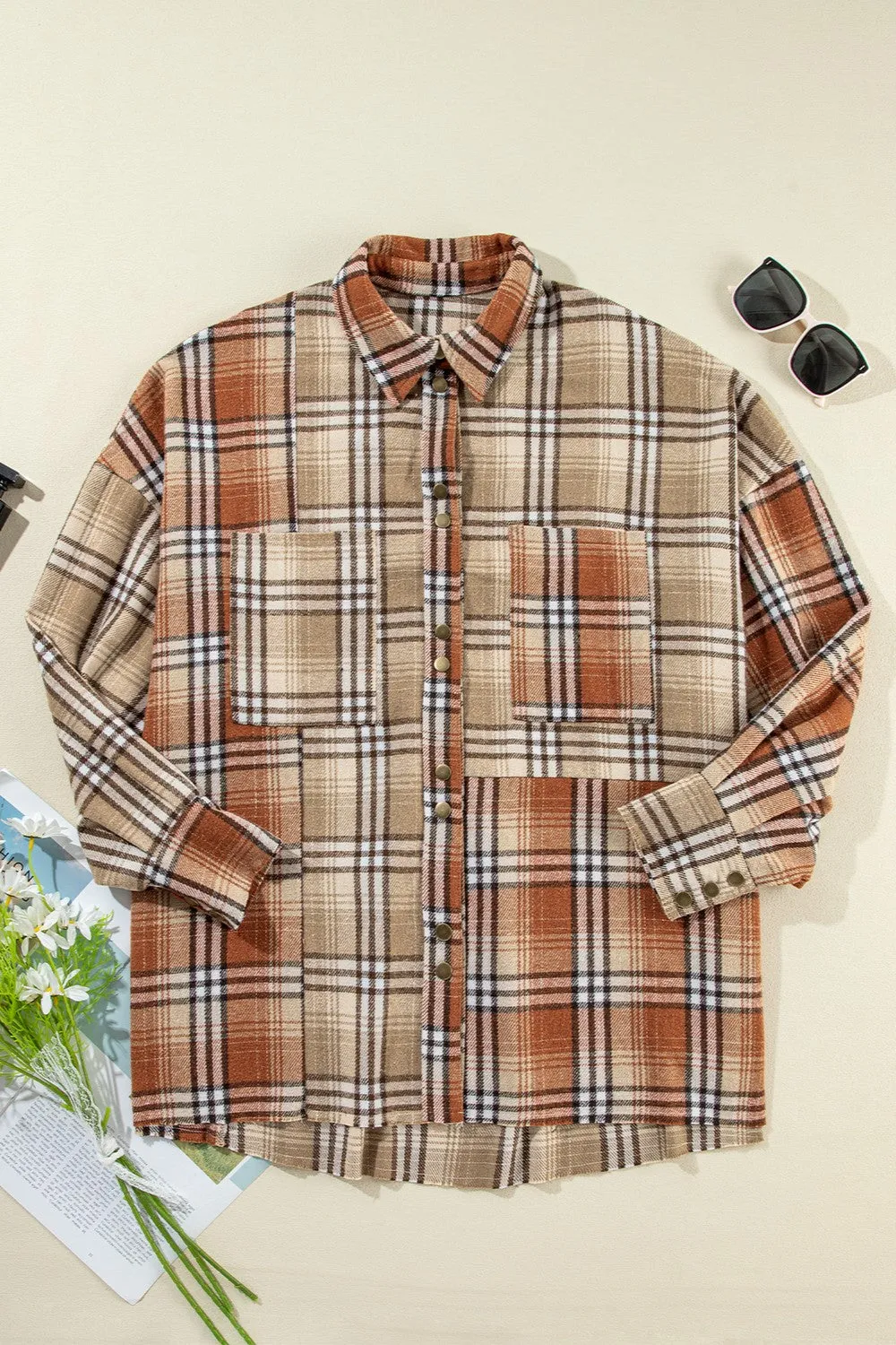 Reece Plaid Snap Down Shacket