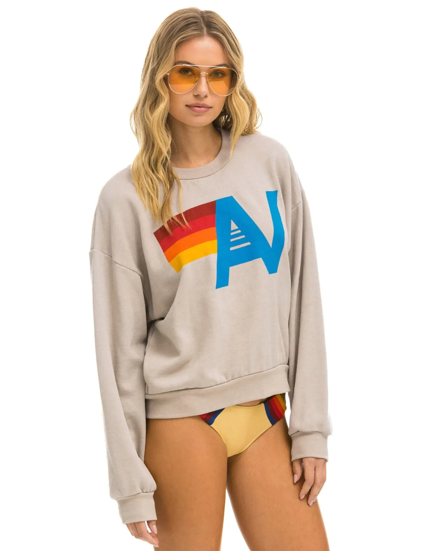 Relaxed Logo Crew Sweatshirt, Sand