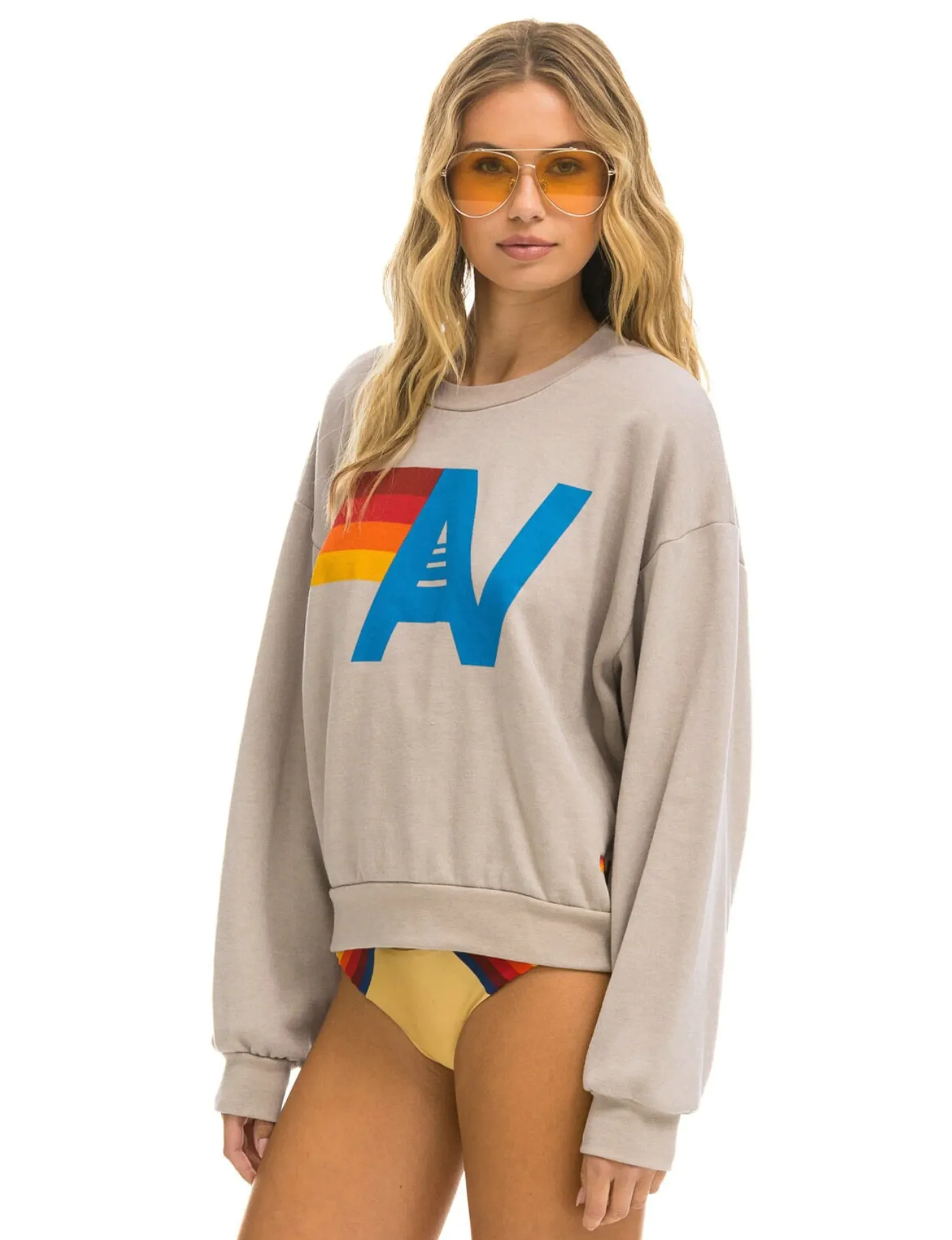 Relaxed Logo Crew Sweatshirt, Sand