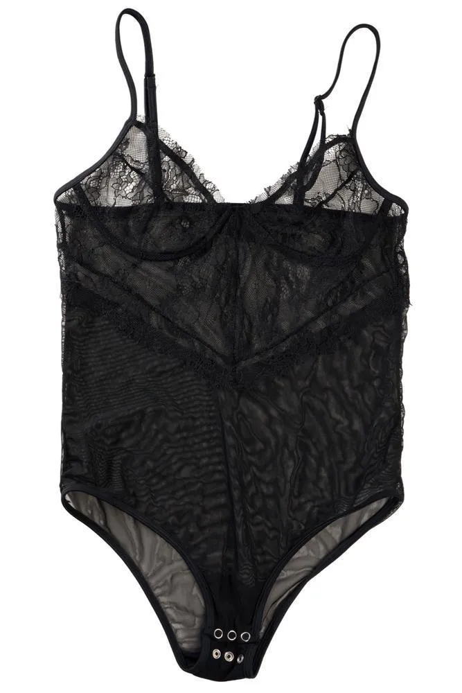 Rosalie Lace Bodysuit Black