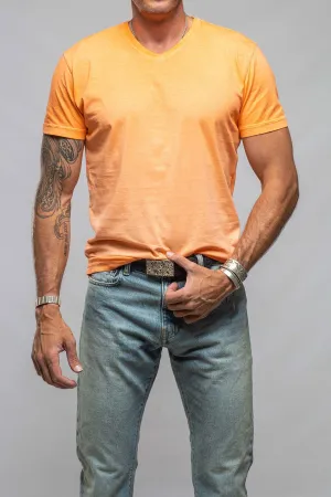 Siena Cotton V Neck In Orange