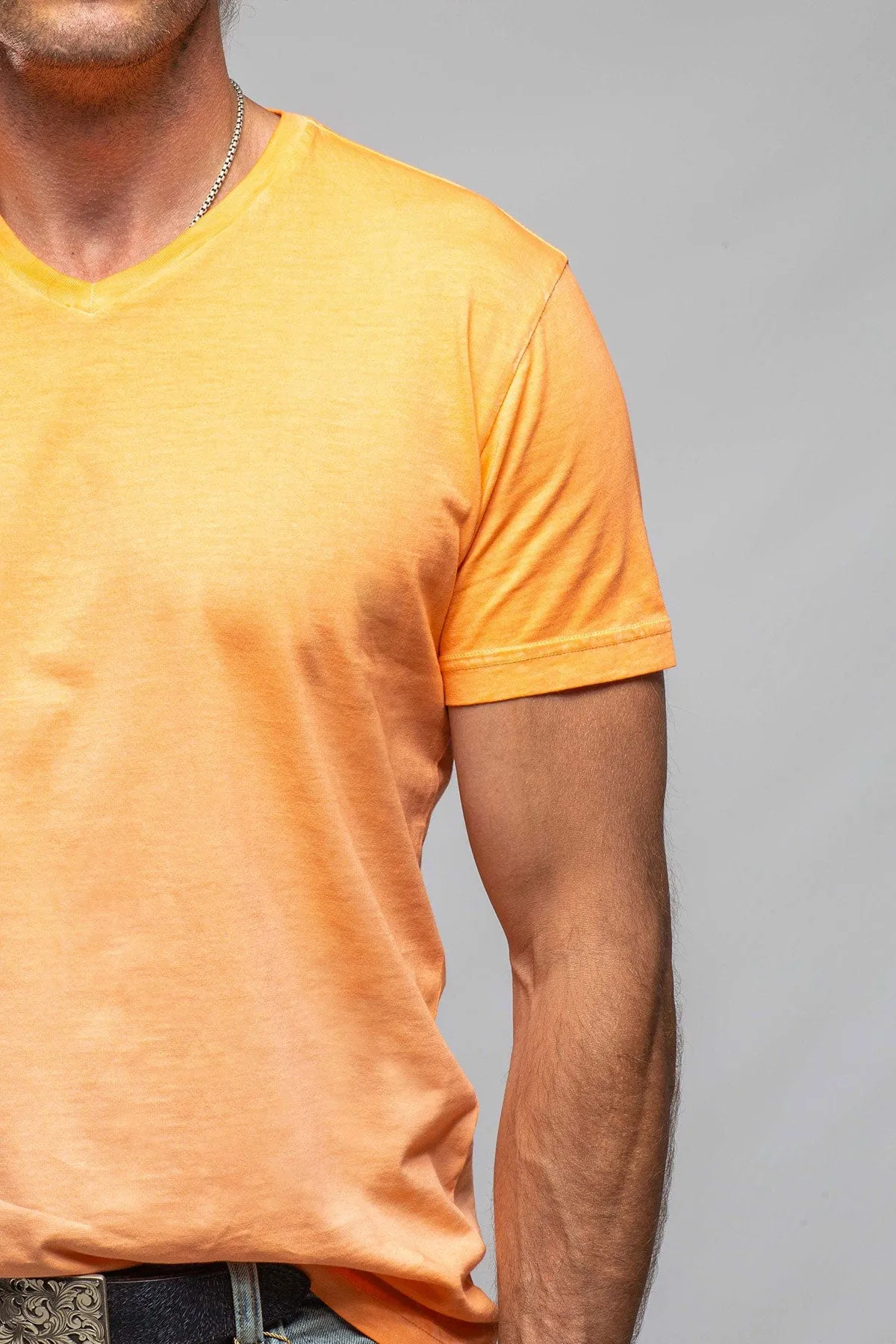 Siena Cotton V Neck In Orange