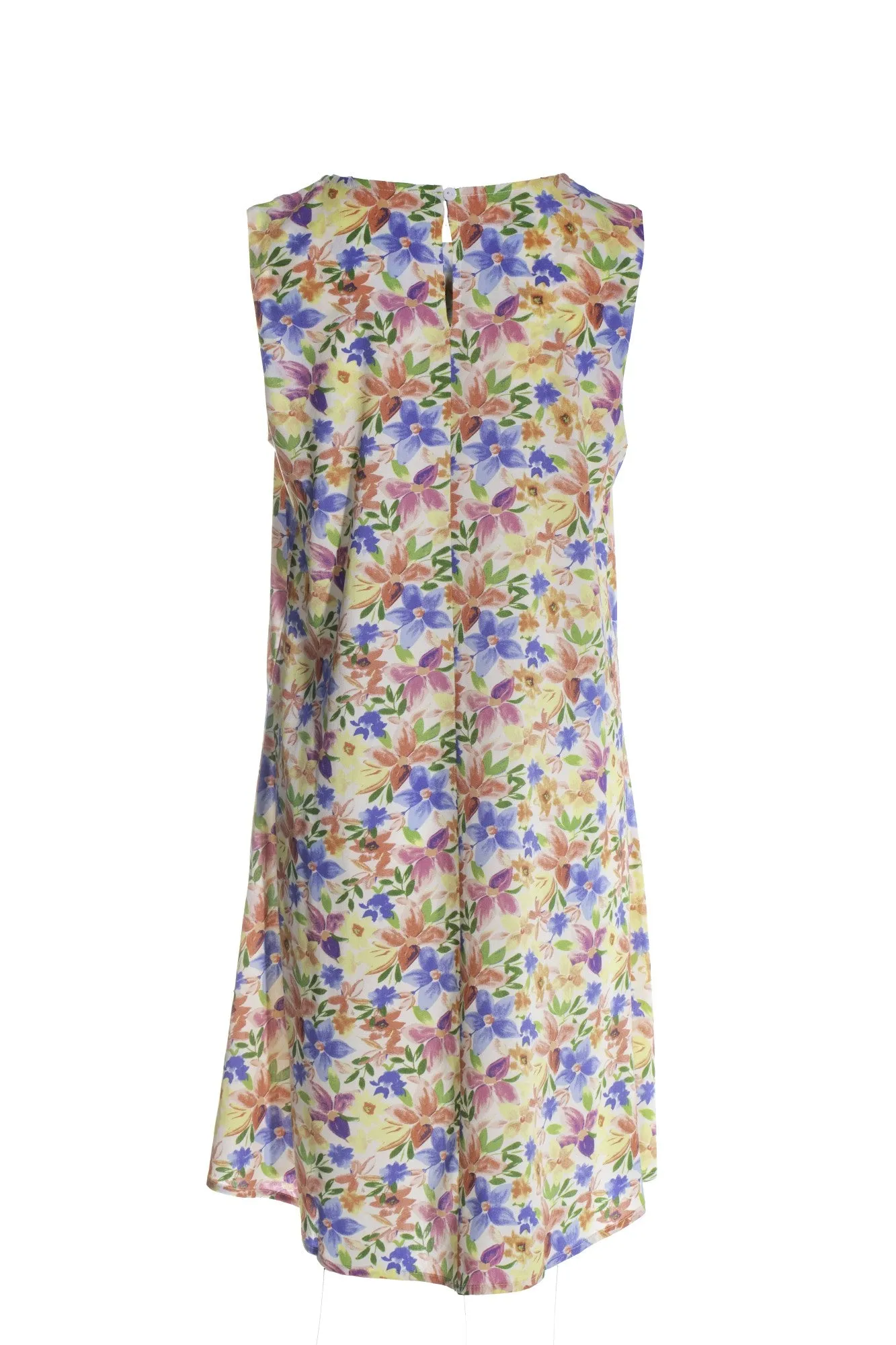 Sleeveless Viscose Dress | Yellow Sky Garden | 3340AR