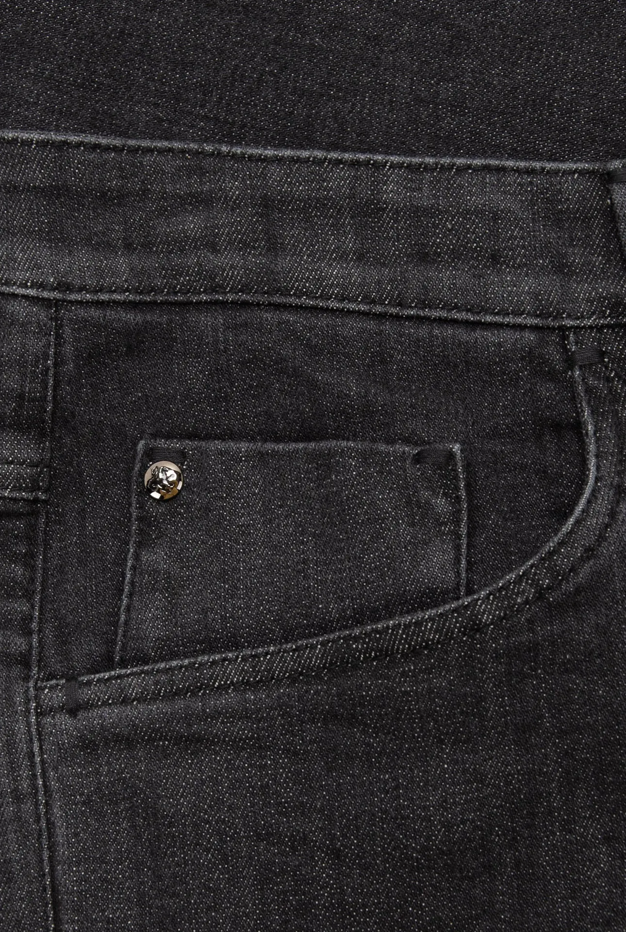 Slim Fit Jeans with Suede Calfskin Patch