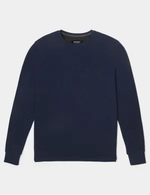 Smith Long Sleeve Waffle - Navy