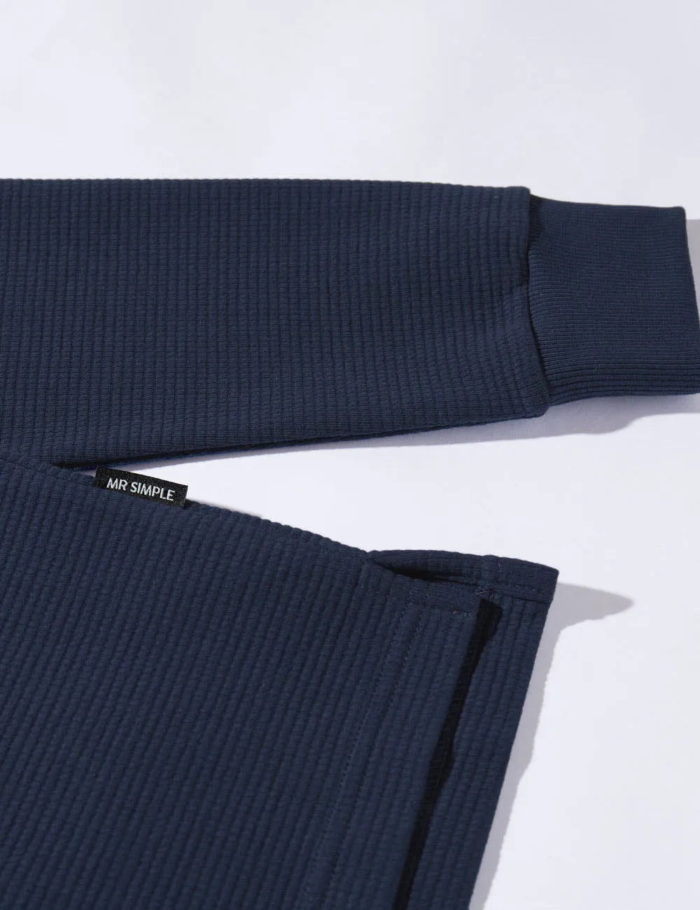 Smith Long Sleeve Waffle - Navy