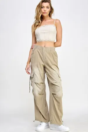 Stone Corduroy Cargo Pants