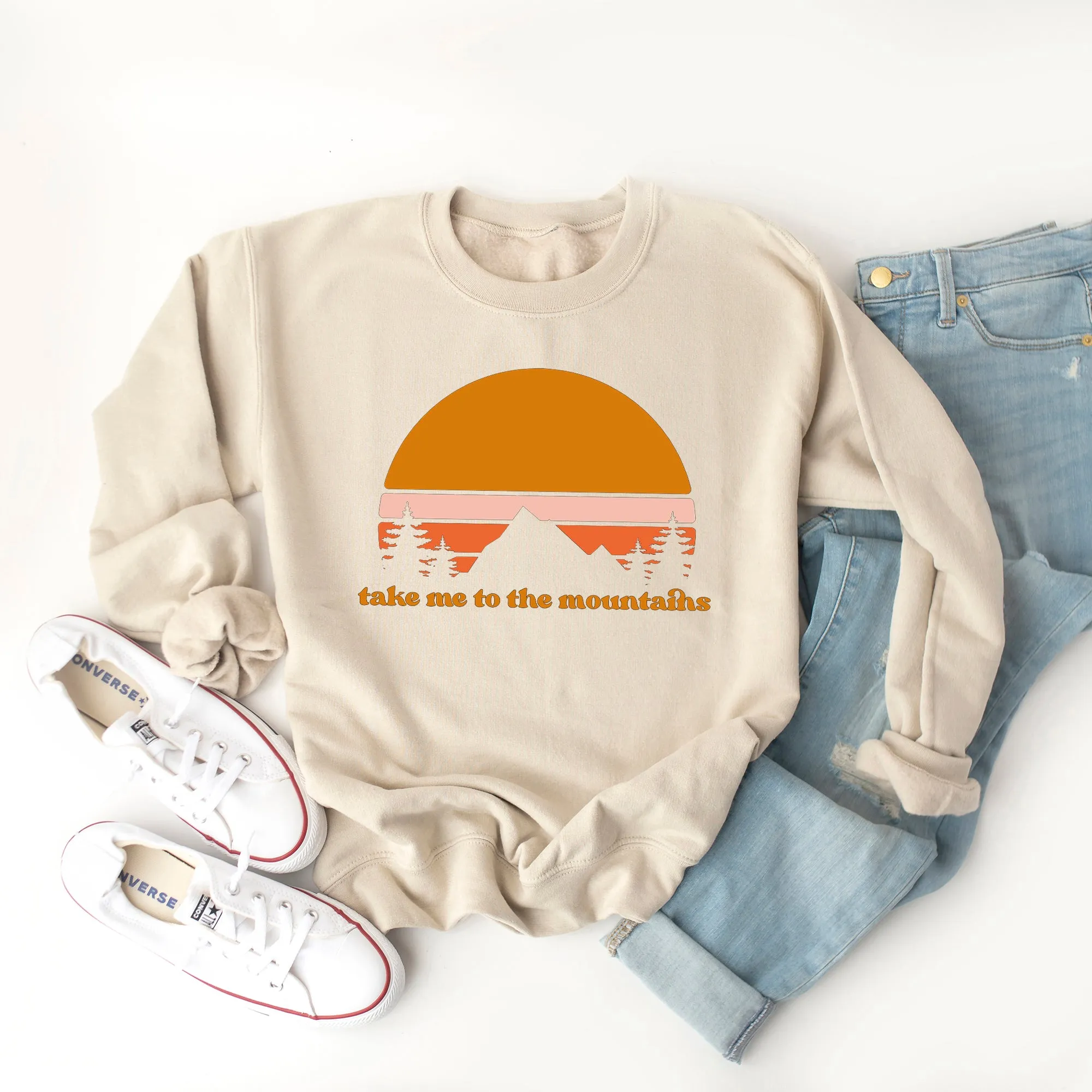 Take Me To The Mountains Sunset | Sweatshirt