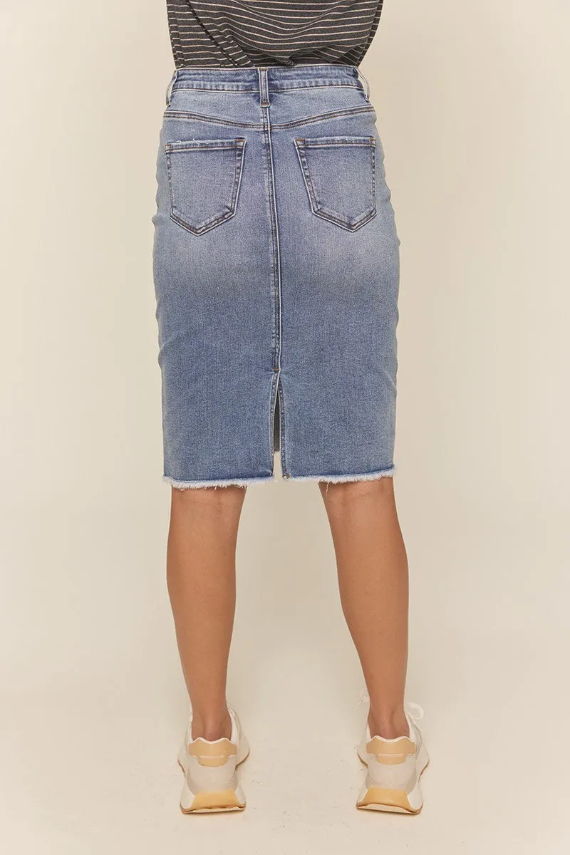 TNR Light Denim Skirt