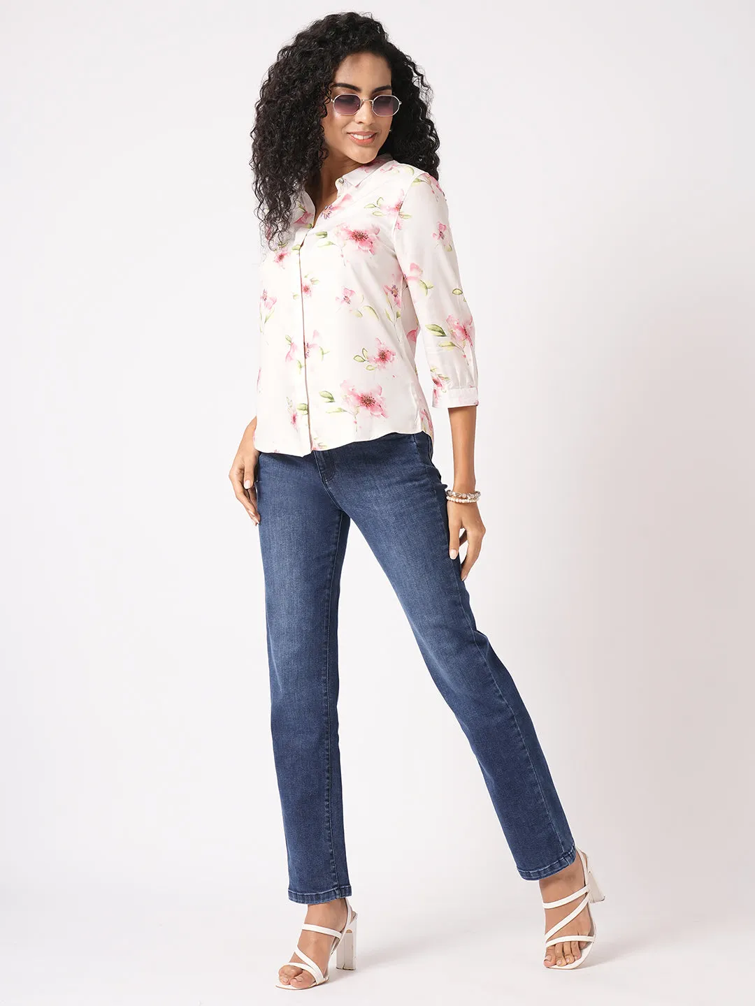 Women Slim Fit Floral Print Printed Shirt