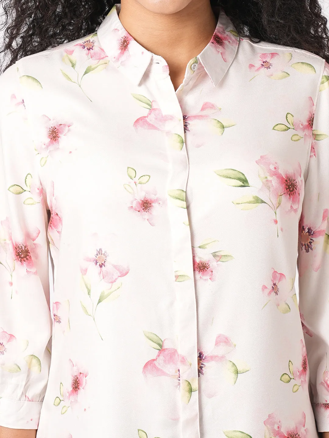 Women Slim Fit Floral Print Printed Shirt