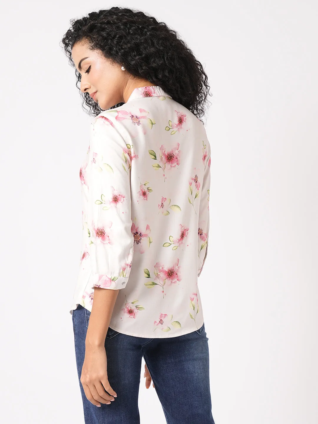 Women Slim Fit Floral Print Printed Shirt