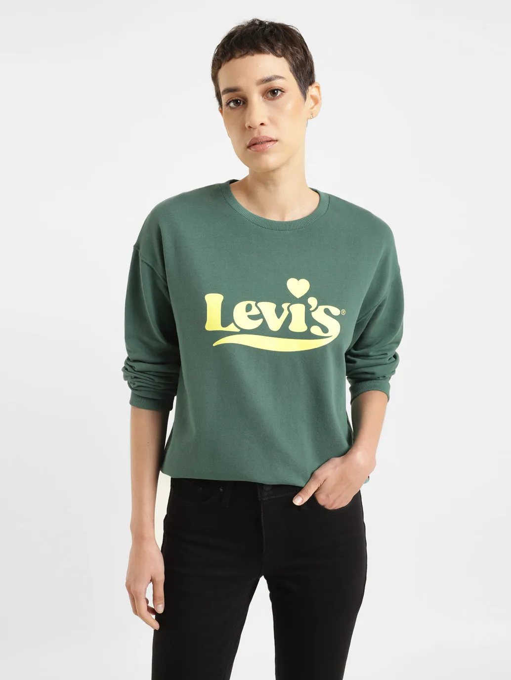 Women's Brand Logo Crew Neck Sweatshirt