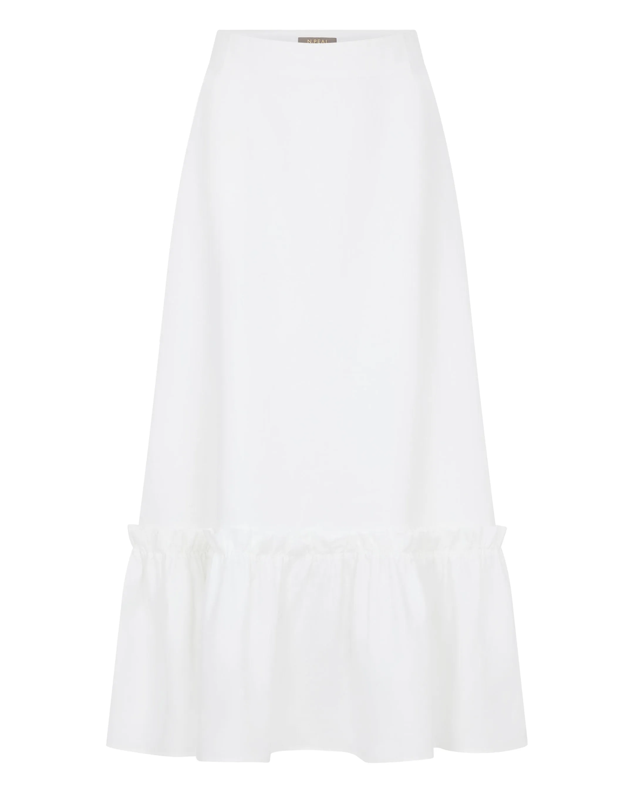 Women's Sofia Ruffle Linen Skirt White